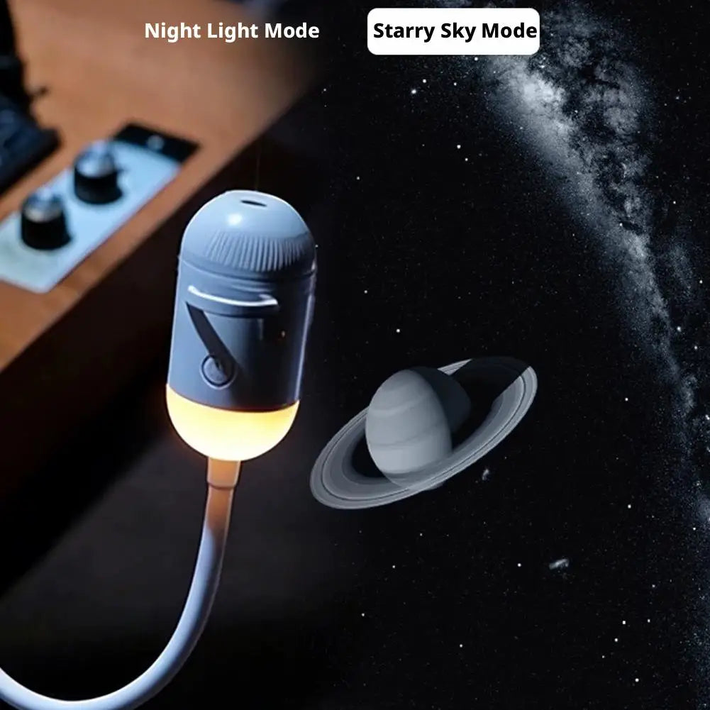 Mini 2-in-1 Galaxy Star Projection Night Light Energy Saving USB LED Starry Sky Lamp Romantic Mood Lighting Home Bedroom Decor