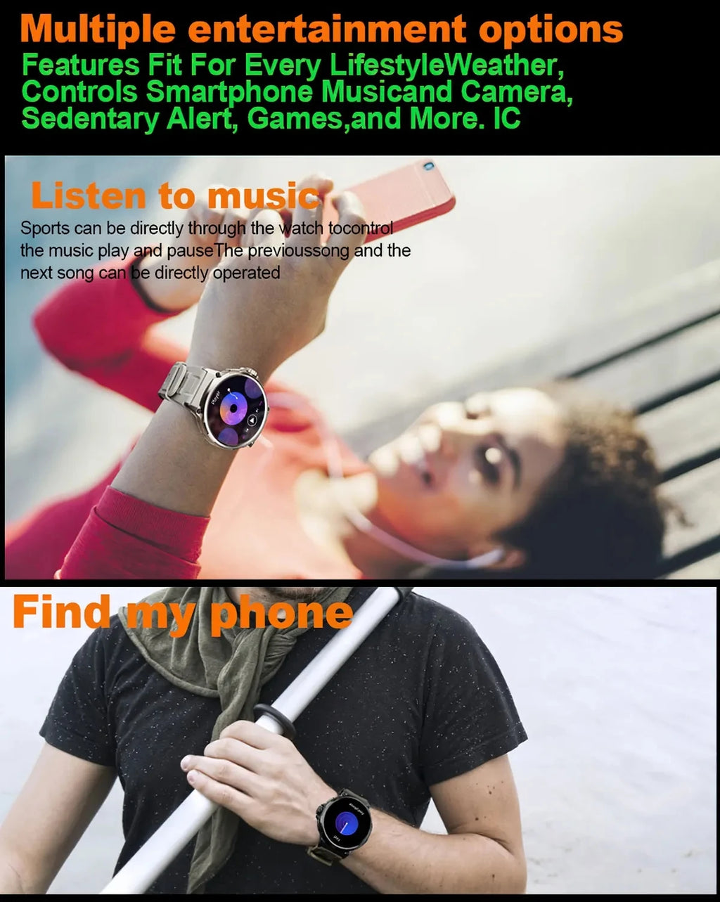 2026 New 1.85 inch Men Smart Watch Outdoors Sports 700mah Large Battery IP68 Waterproof LED Fitness Tracker Smartwatch Man Gifts