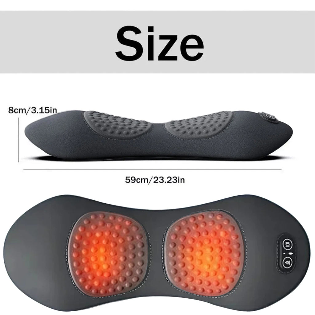 Multi-functional 3-in-1 Back Massager with Relief Bed Sleeping Shiatsu Deep Tissue Portable Shoulder Lower Back Pain Relief