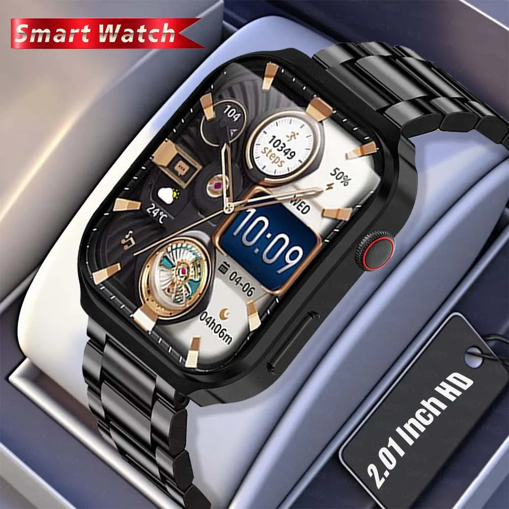 2026 New Smartwatch Men 2.01" Full Touch Screen Stopwatch Calculator Bluetooth Call Game Sport Smart Watches Multifunction Women