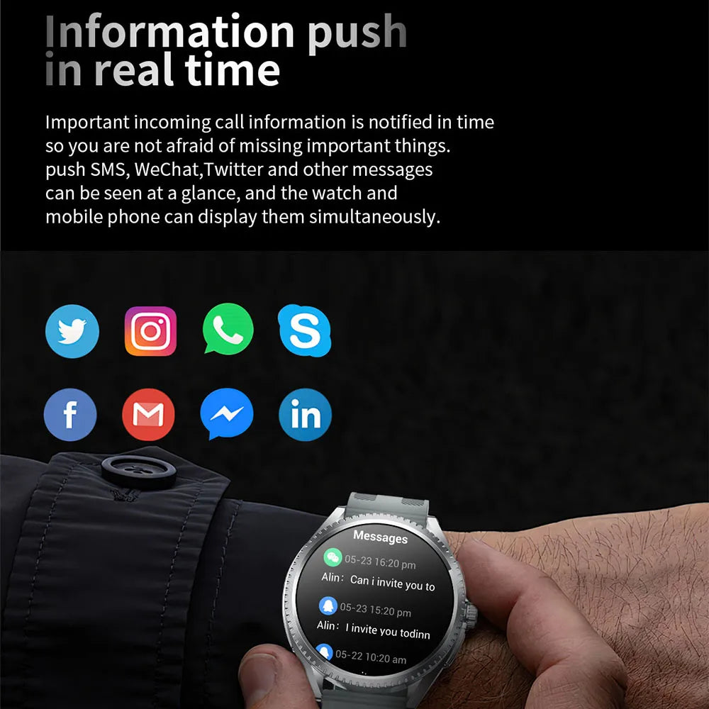 Smart Watch for Men 1.75-Inch AMOLED Luxury Business Sports Fitness Watch IP67 Water Resistant 620mAh Standby Multi-Sport Mode