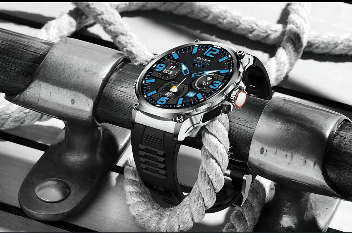2026 New 1.85 inch Men Smart Watch Outdoors Sports 700mah Large Battery IP68 Waterproof LED Fitness Tracker Smartwatch Man Gifts