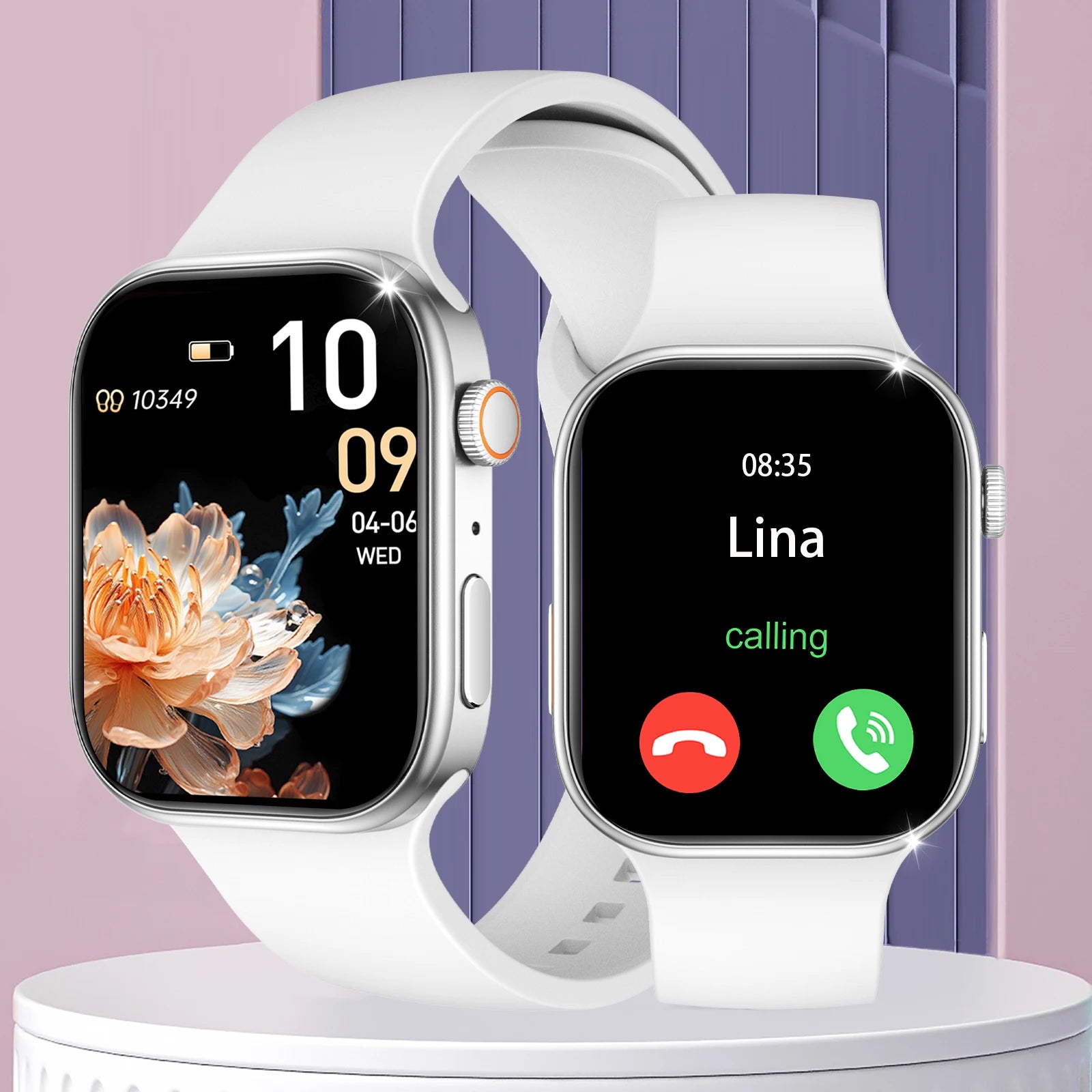 Smart Watch with 2.02-Inch HD Display – Wireless Calling/Dialing, Alarm/Message Notifications, Fitness Tracking, Music Control.