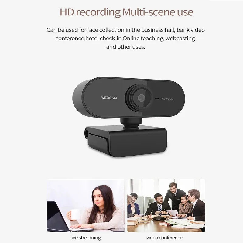 New Mini Web Camera PC Full HD With Microphone USB Plug Support Laptop Desktop Suitable For Video Calls Conference Live Work