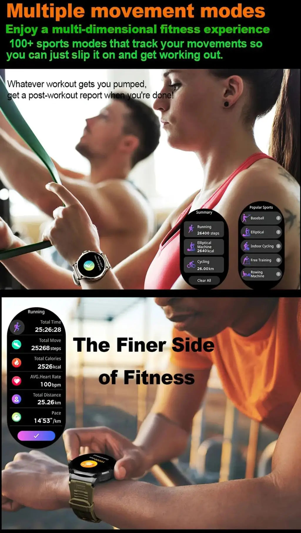 2026 New 1.85 inch Men Smart Watch Outdoors Sports 700mah Large Battery IP68 Waterproof LED Fitness Tracker Smartwatch Man Gifts