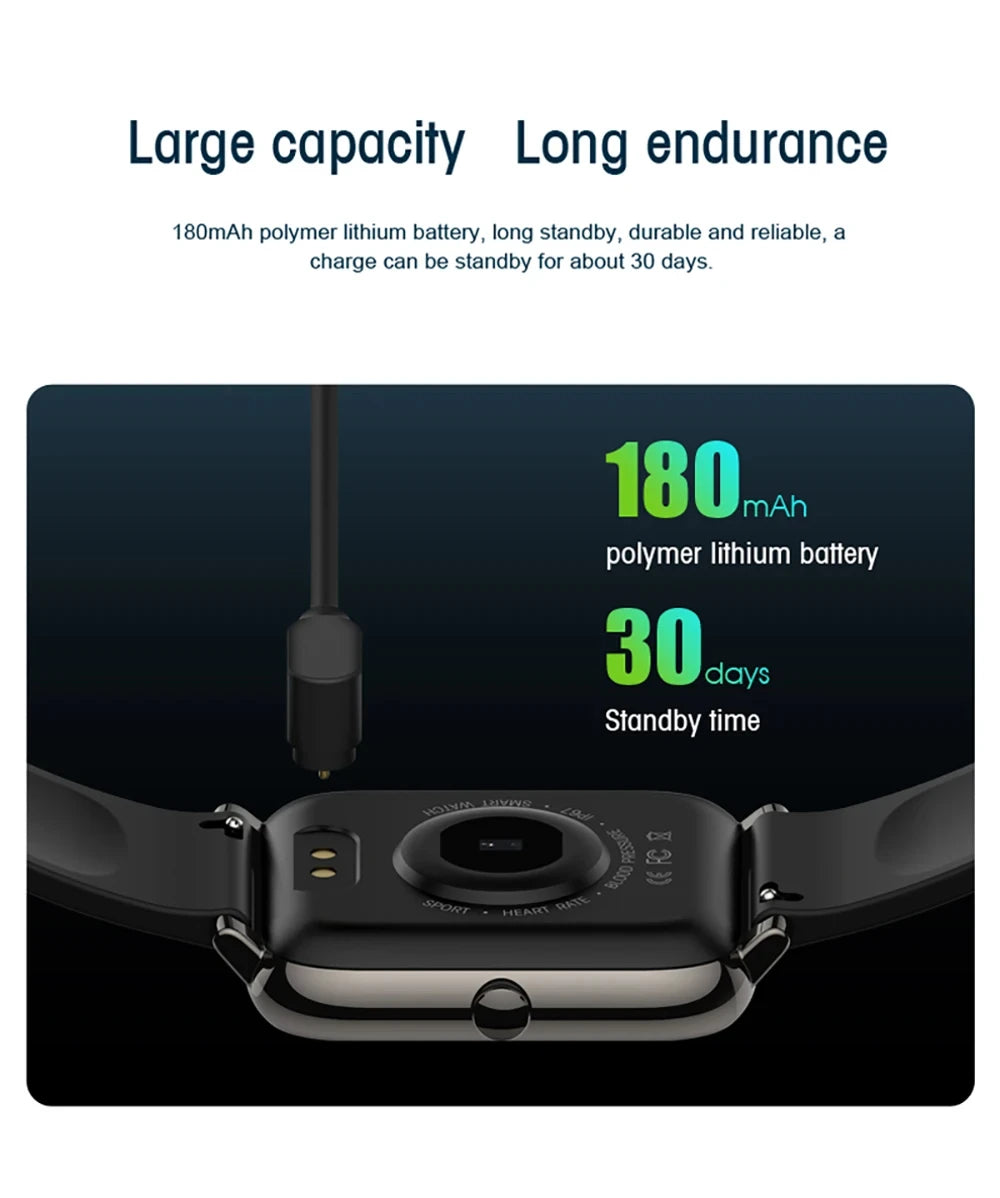 Smart Watches Men Women Sports Clock Fitness Tracker Heart Rate Sleep Monitor Music Waterproof Smartwatch Gift For iOS Android