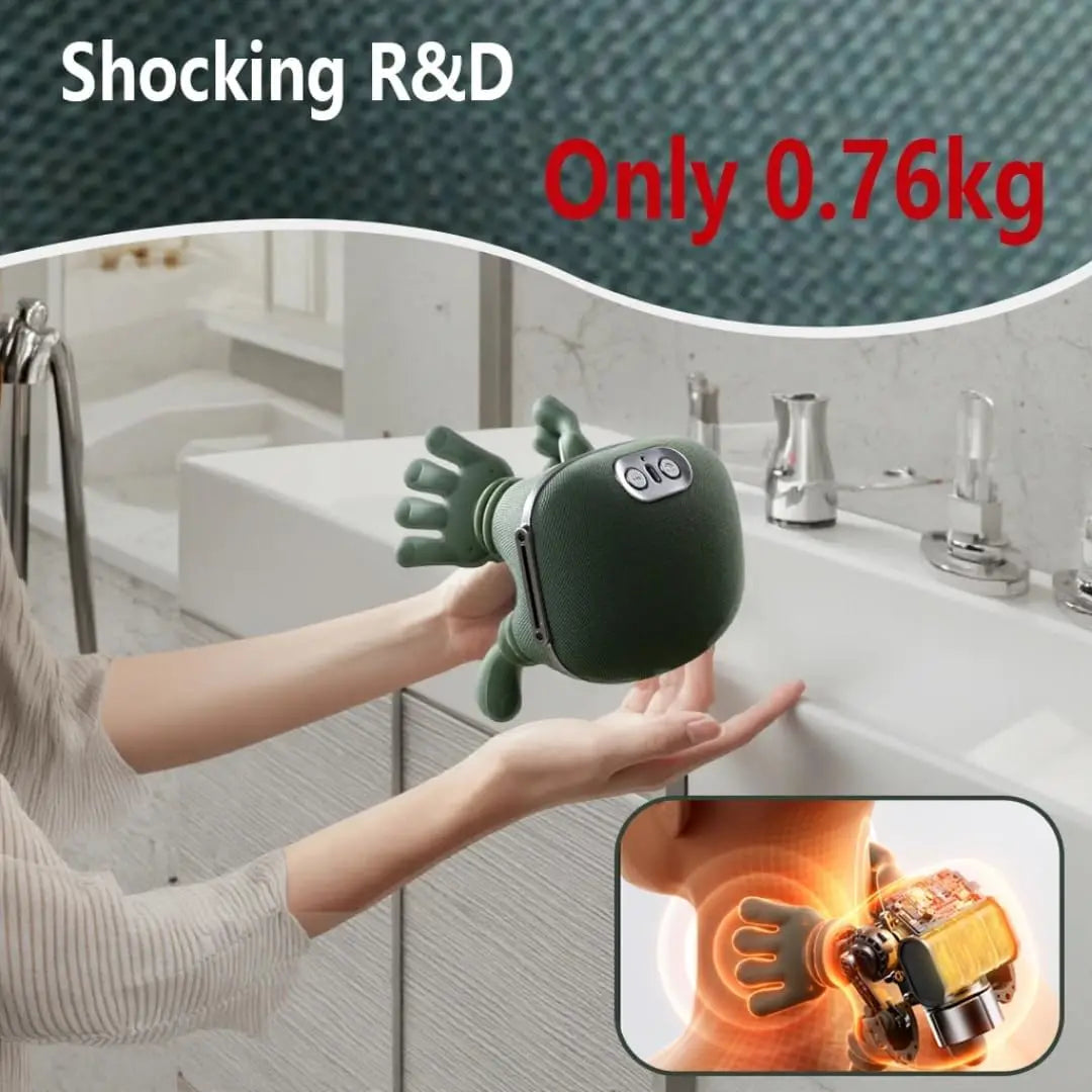Neck Shoulder Massager Finger Pressure Shiatsu Neck Back and Shoulder Massager Electric Kneading Neck Deep Massage Muscle Relax
