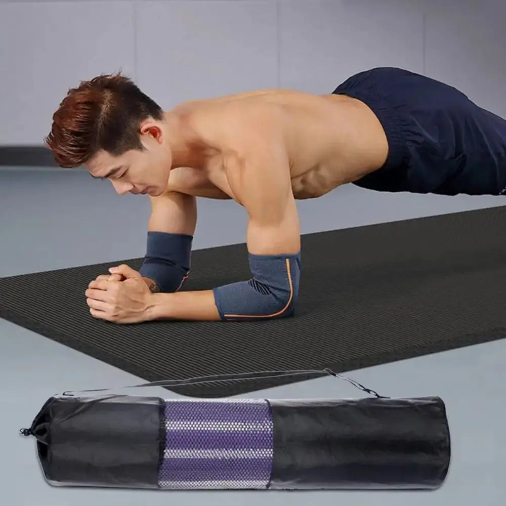 Yoga Mat Bag Portable Breathable Sports Bag with Adjustable Shoulder Straps Carry Mesh Storage Bag Fits Most Yoga Mats Black