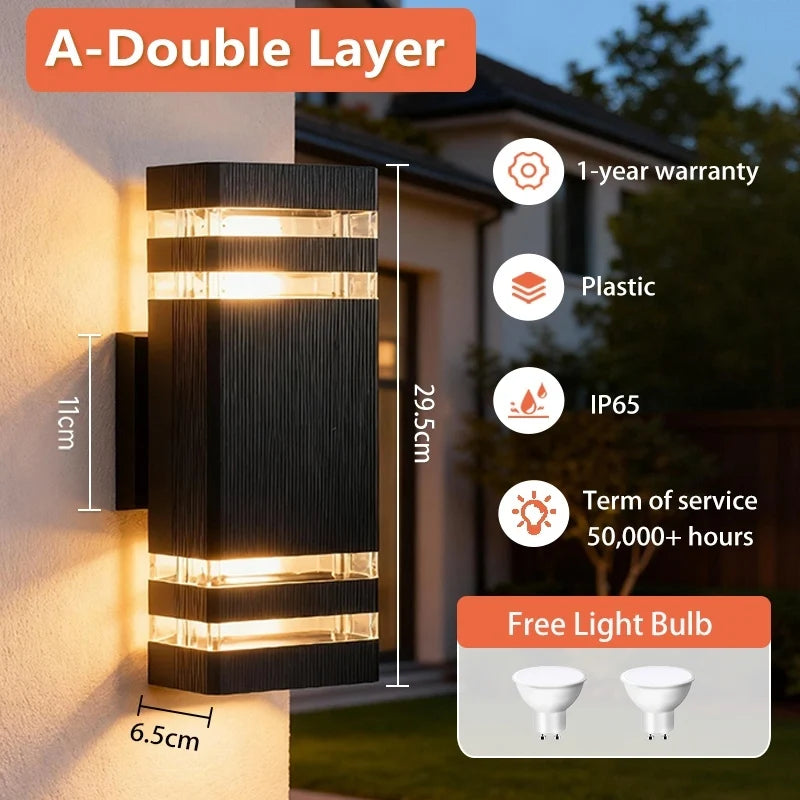 Smart Motion Sensing Outdoor Wall Light — Waterproof LED, 110V-220V for Porch & Garden