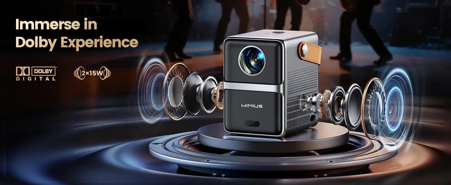 Wimius 600ANSI Mini Projector 4K Laser WiFi6 1080P HD projectors Beam 20W Dolby hy300max Home Theater Beamer Movie proyector