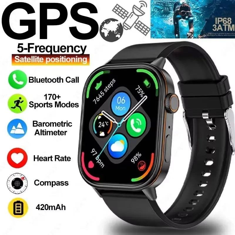 New smart watch for men and women HD AMOLED screen Heart Rate Bluetooth Call GPS tracking IP67 waterproof sports smart watch