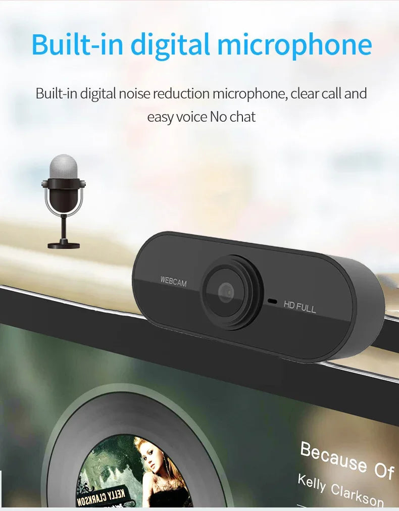 New Mini Web Camera PC Full HD With Microphone USB Plug Support Laptop Desktop Suitable For Video Calls Conference Live Work