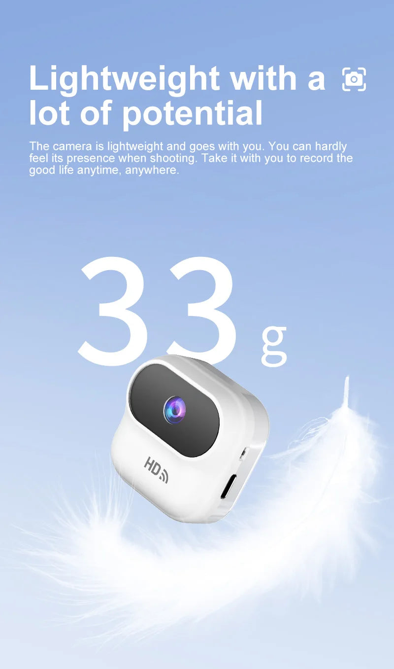 Smart Mini WiFi Security Camera — HD 1080P, Night Vision & Motion Detection