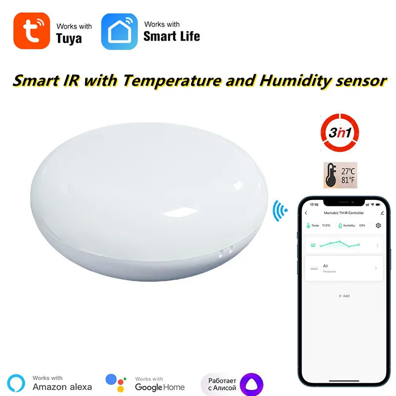 Smart Universal IR Remote Controller — WiFi, APP & Voice Control for TV, AC & More