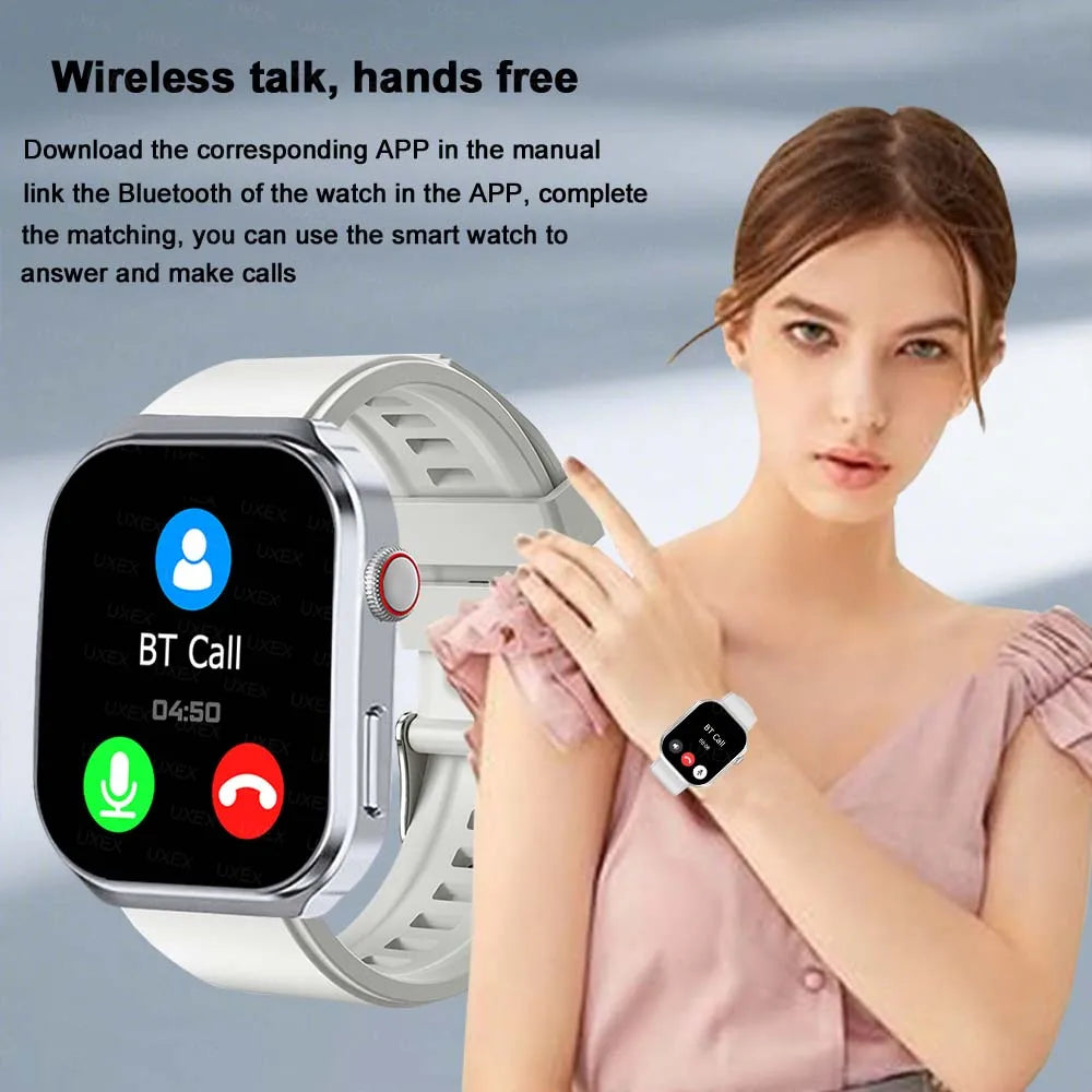 2026 New Smartwatch Men 2.01" Full Touch Screen Stopwatch Calculator Bluetooth Call Game Sport Smart Watches Multifunction Women