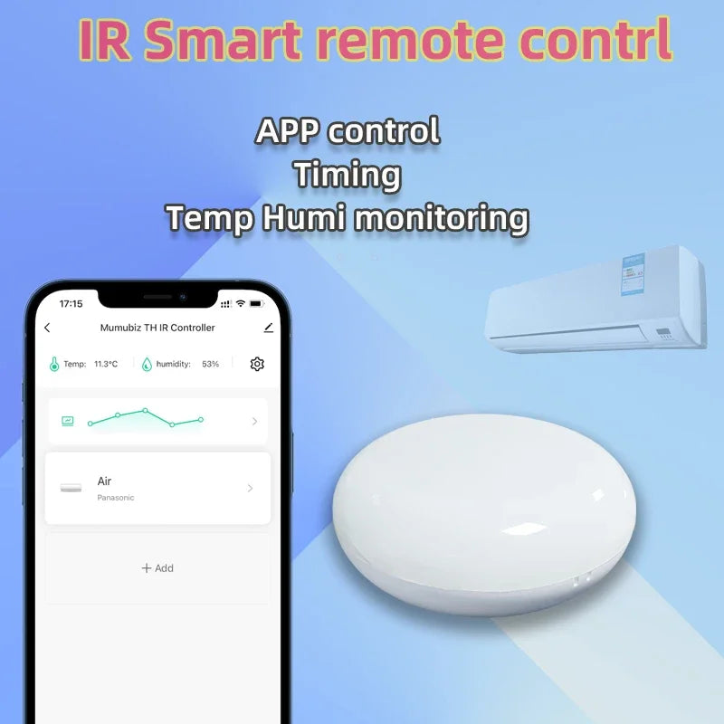 Smart Universal IR Remote Controller — WiFi, APP & Voice Control for TV, AC & More
