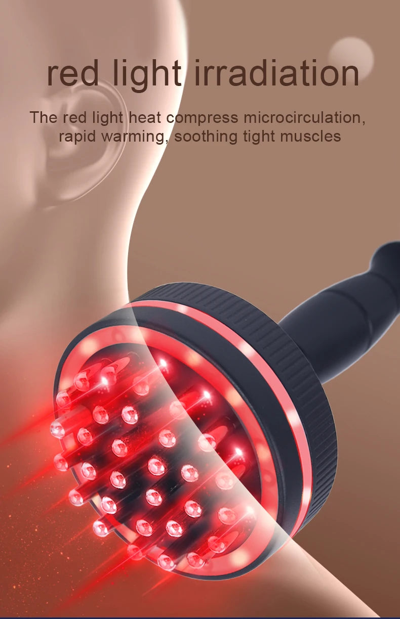 Electric Massager Meridian Massage Brush GuaSha Heating Microcurrent Anti Cellulite Beauty Scraping Infrared Heat Slimming