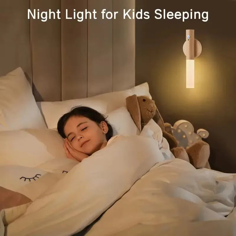 Motion Sensor Night Light — Rechargeable Magnetic Wall Lamp for Hallway, Bedroom & Stairs