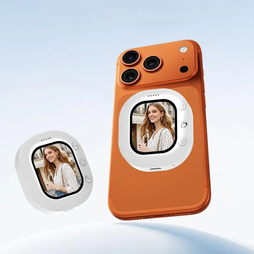 1/2PCS Mini Wireless Magnetic Phone Screen Projector Mobile Phone Rear Camera Selfie Video Camera for Vlog Live Selfie Screen