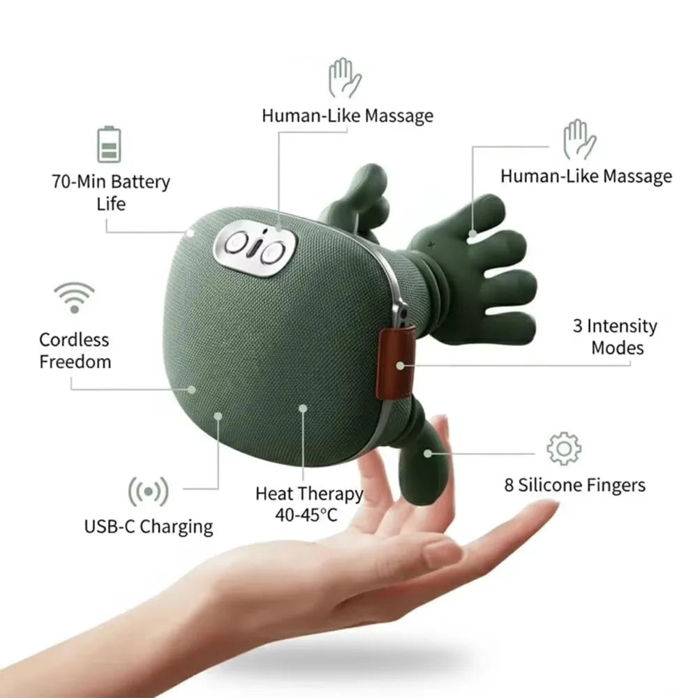 Master's Hand Shoulder Neck Massager Massage Device for Pain Relief, Deep Tissue Kneading for Neck Back & Shoulders Rechargeable