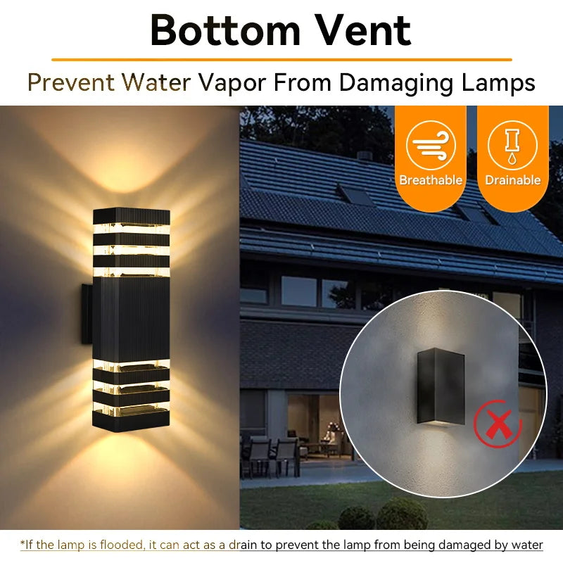 Smart Motion Sensing Outdoor Wall Light — Waterproof LED, 110V-220V for Porch & Garden