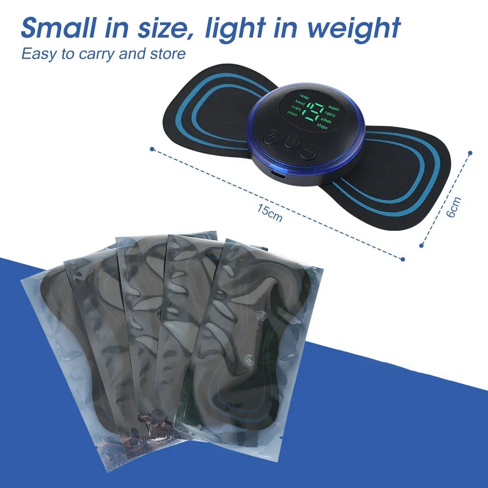 EMS Electric Neck Massager Muscle Massage Stimulator Low Frequency Instrument Back Cervical Calf Patches Joints Relief Body