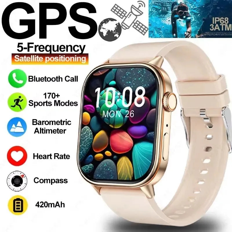 New smart watch for men and women HD AMOLED screen Heart Rate Bluetooth Call GPS tracking IP67 waterproof sports smart watch