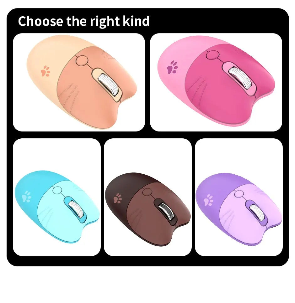 Mofii Cute Cat 2.4G Wireless Mouse, USB Receiver Plug and Play, 3 Adjustable DPI, Compatible with Laptop,PC, Computer