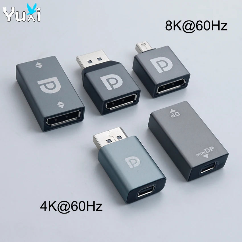 YuXi 4K 8K Displayport To Mini Displayport Adapter Mini DP to DP Cable Extender For Projector Notebook PC TV Monitor Converter