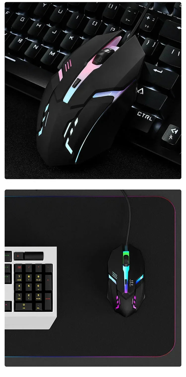Latest High-quality Ergonomic Gaming Mouse, Suitable for Desktop and Laptop Computers, 4-button USB RGB Backlit Mouse