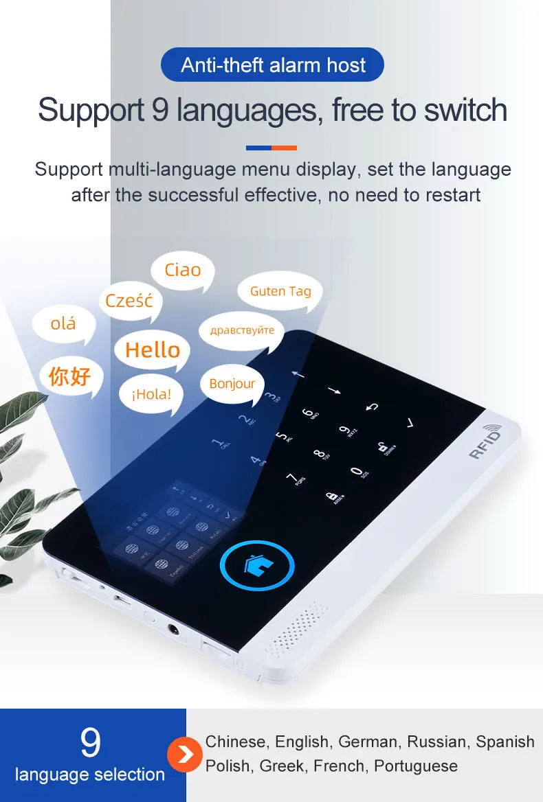Smart Solar-Powered Home Alarm System — Tuya WiFi GSM, PIR & Door Sensors, Alexa Compatible