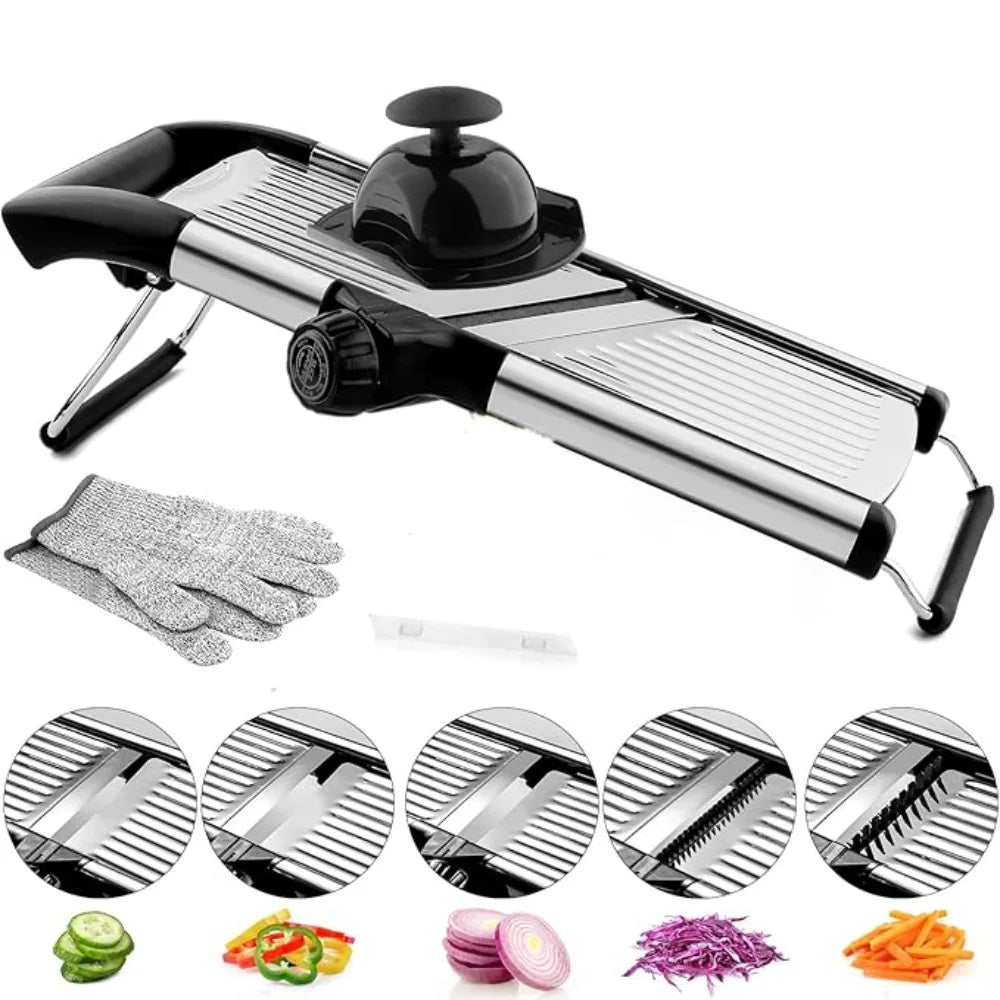 Kitchen Gadgets Adjustable Vegetable Slicer Stainless Steel Efficient Vegetable Cutter Professional Vegetable Chopper Potato