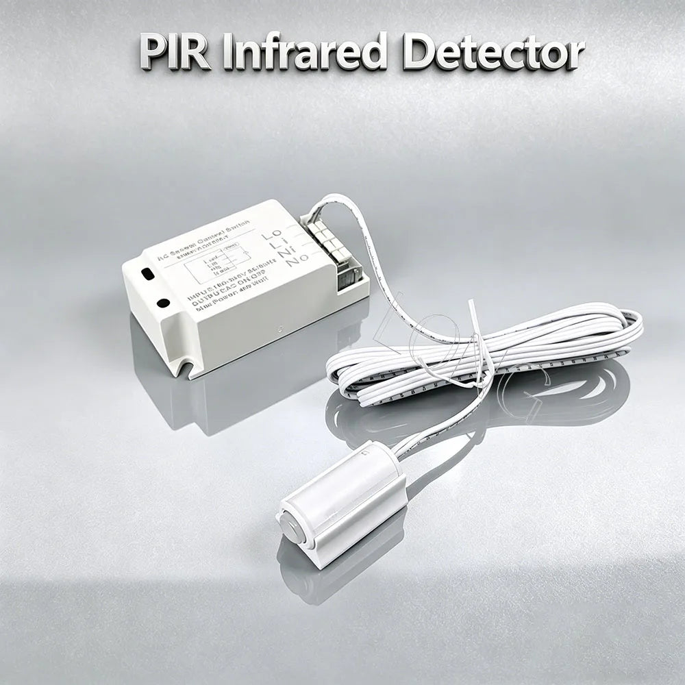 Smart Home PIR Infrared Detector, Human Motion Sensor AC100-240V, Light Sensing Auto Switch for Ceiling Cabinet Indoor Lamp