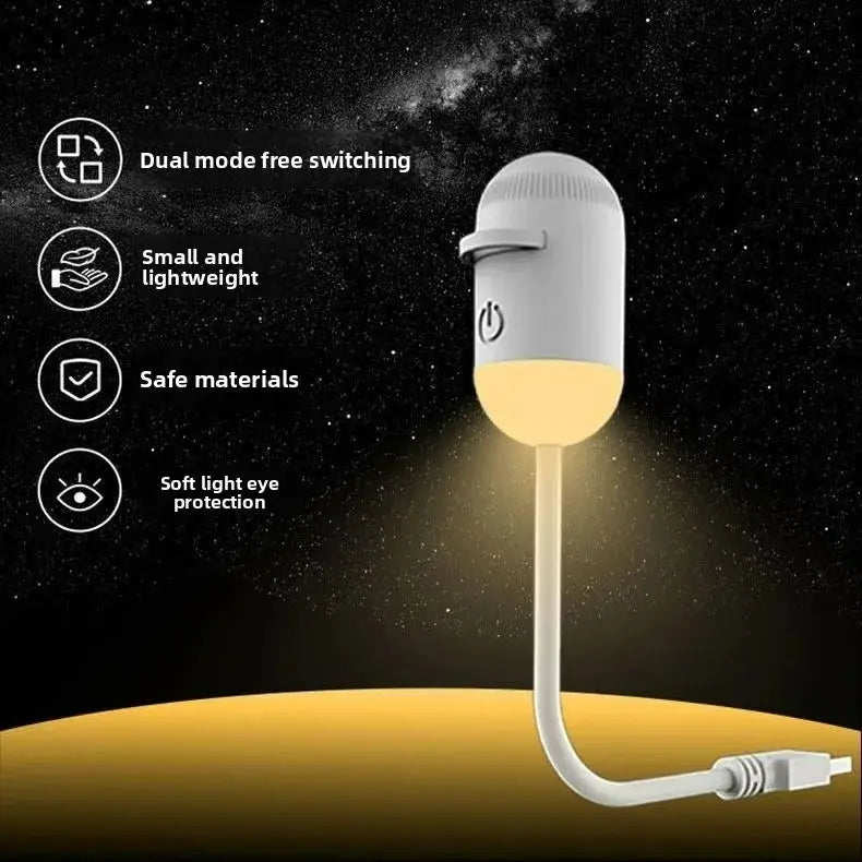 Mini Galaxy Star Projector USB LED 2 In1 Night Light Home Background Atmosphere Light Bedroom Car Decoration Children's Gift
