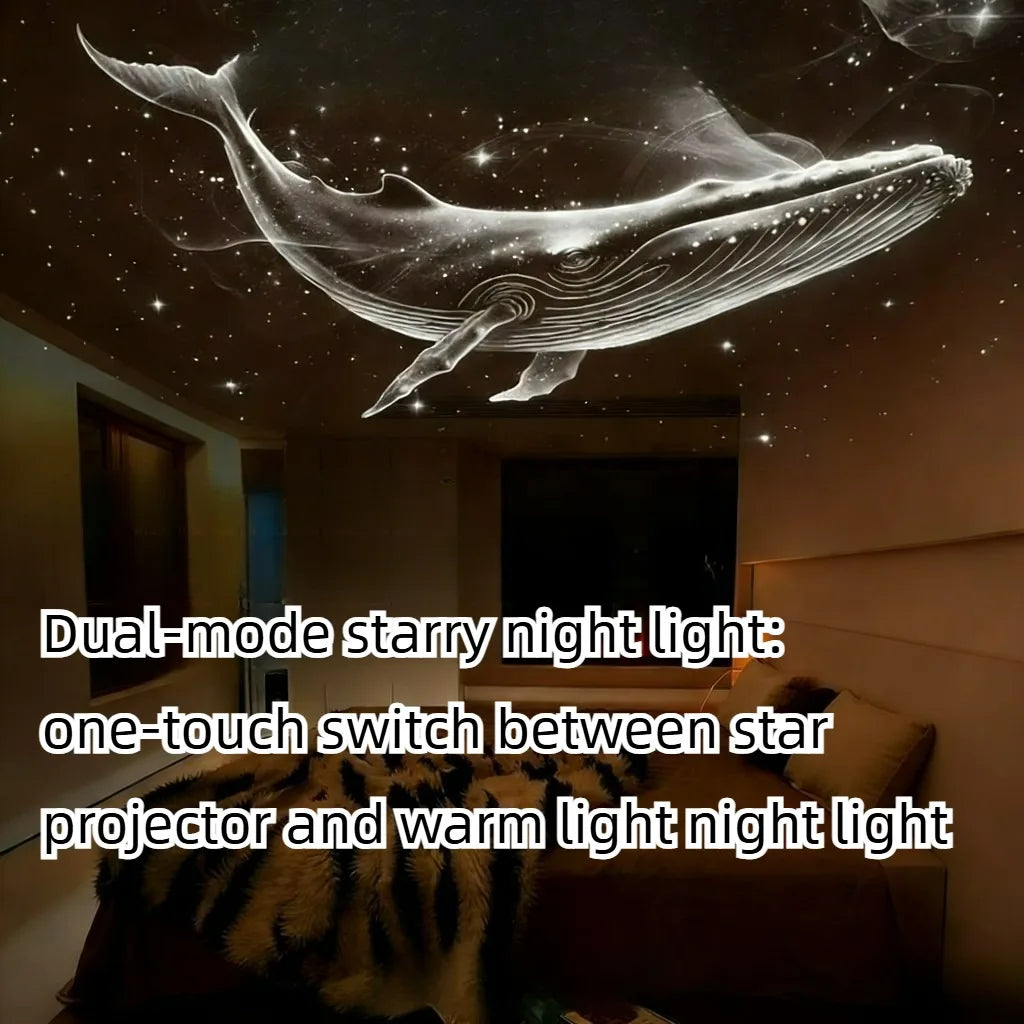 2-in-1 Mini Galaxy Star Projector Night Light – Starry Sky Ambient Lamp for Bedroom Sleep & Decoration