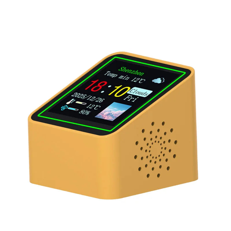 Smart Desktop Electronic Clock WIFI Weather Station Digital Small TV Display Multifunctional Home Indoor Temperature Humidity
