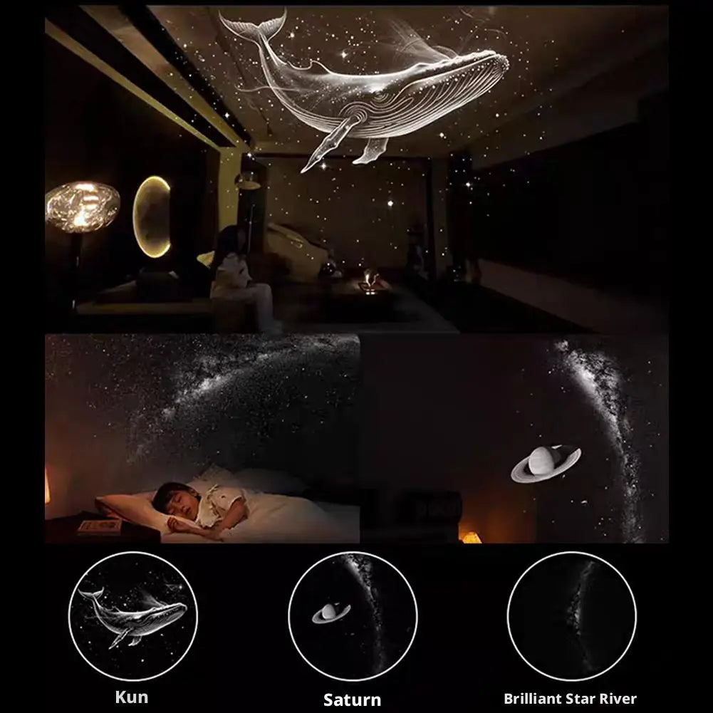 Mini 2-in-1 Galaxy Star Projection Night Light Energy Saving USB LED Starry Sky Lamp Romantic Mood Lighting Home Bedroom Decor