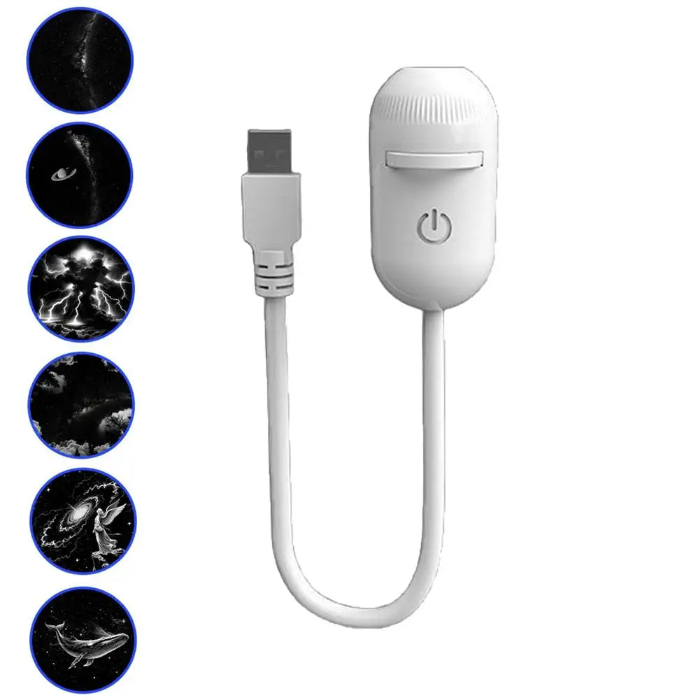 Mini 2-in-1 Galaxy Star Projection Night Light Energy Saving USB LED Starry Sky Lamp Romantic Mood Lighting Home Bedroom Decor