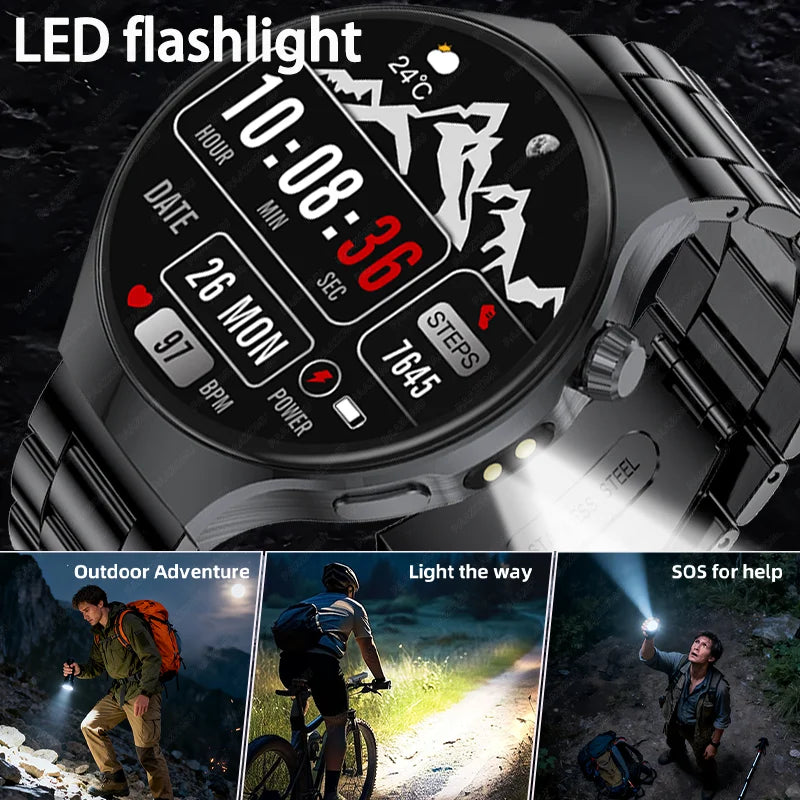The new 2026 smartwatch is designed with a 1.7-inch high-definition screen, specifically designed for outdoor sports shooting