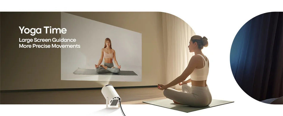 XFY Mini HY300 Projector with 5G WIFI and Bluetooth 4K 1080P Support Portable Projector 180° Rotatable Auto Keystone Projector