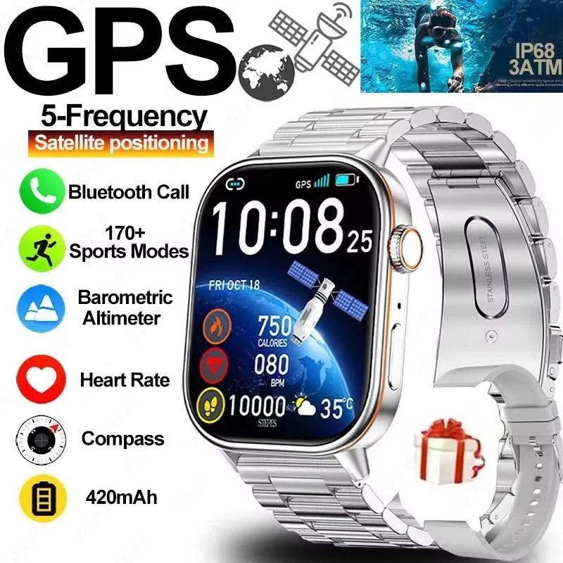 New smart watch for men and women HD AMOLED screen Heart Rate Bluetooth Call GPS tracking IP67 waterproof sports smart watch
