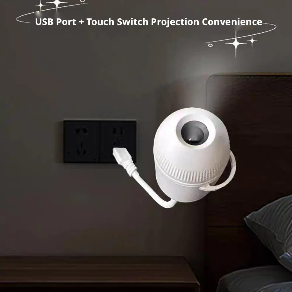 Mini 2-in-1 Galaxy Star Projection Night Light Energy Saving USB LED Starry Sky Lamp Romantic Mood Lighting Home Bedroom Decor