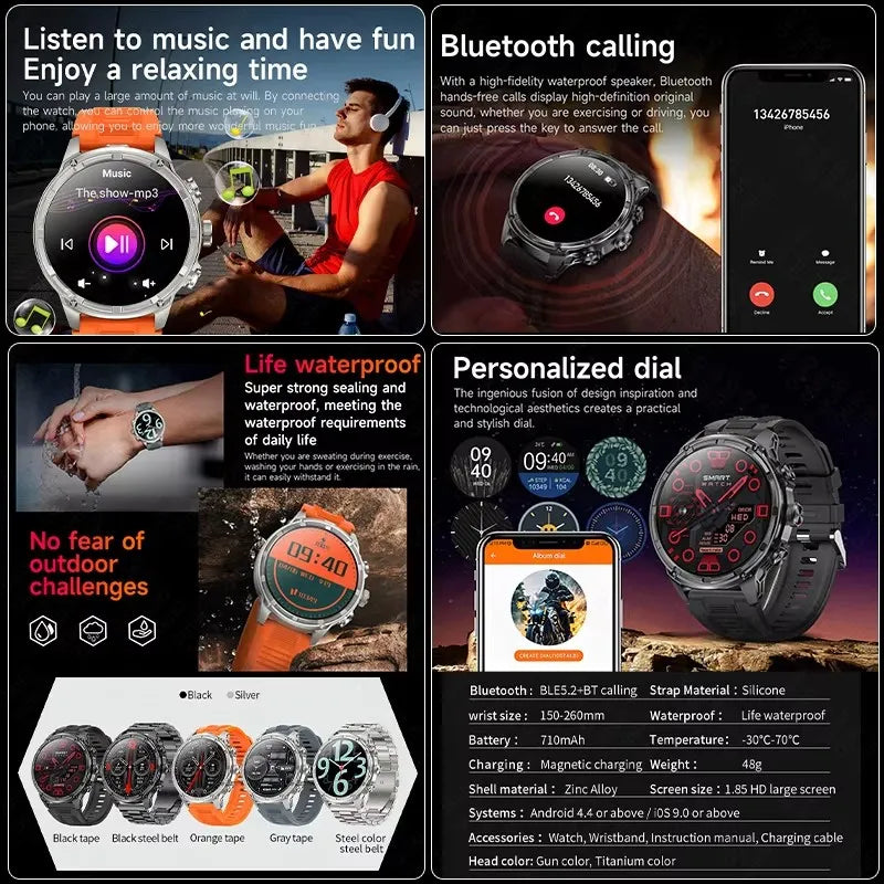 2026 Smart Watch 1.85-inch high-definition screen 710 mAh large-capacity battery. Equipped with sports mode, Bluetooth calling
