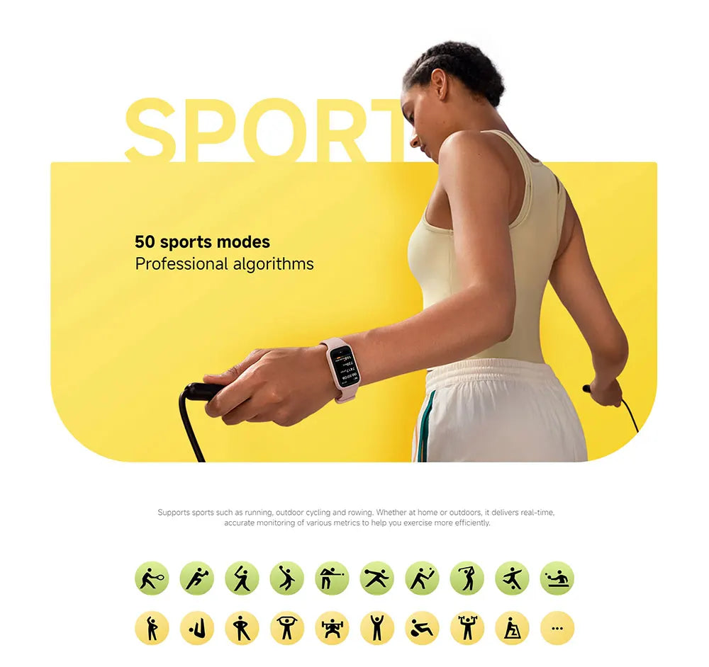 Xiaomi Smart Band 9 Active Global Version 1.47'' Display 18 Days Battery Life Health Monitoring 5ATM Sports Bracelet Mi Fitness