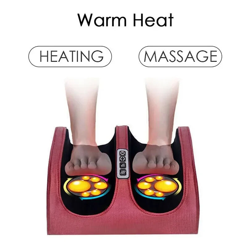 Foot Massage Instrument Heating Therapy Foot Massager Machine Shiatsu Kneading Roller For Muscle Relief Leg Pain Tool