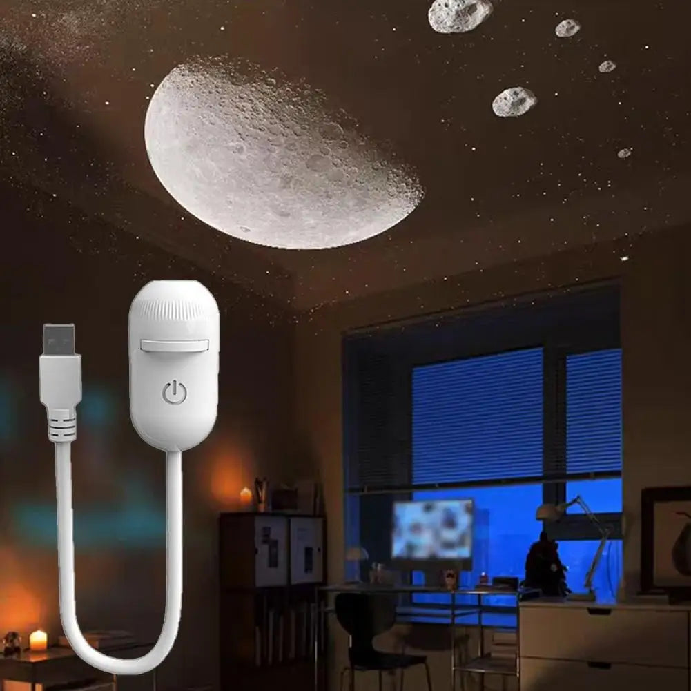 Mini 2-in-1 Galaxy Star Projection Night Light Energy Saving USB LED Starry Sky Lamp Romantic Mood Lighting Home Bedroom Decor