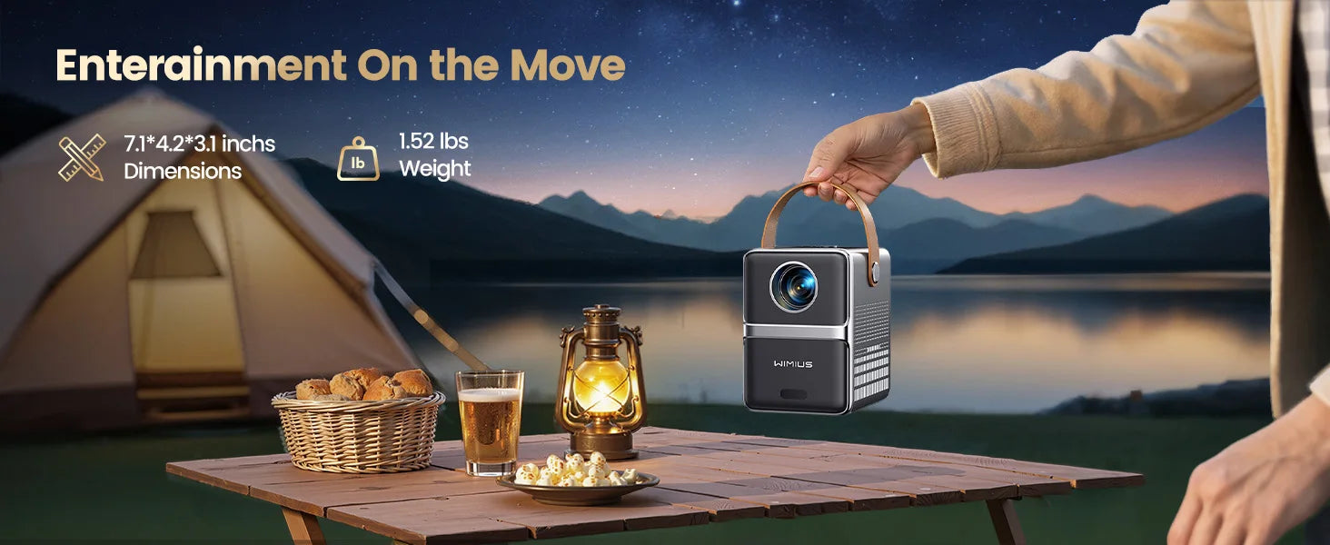 Wimius 600ANSI Mini Projector 4K Laser WiFi6 1080P HD projectors Beam 20W Dolby hy300max Home Theater Beamer Movie proyector