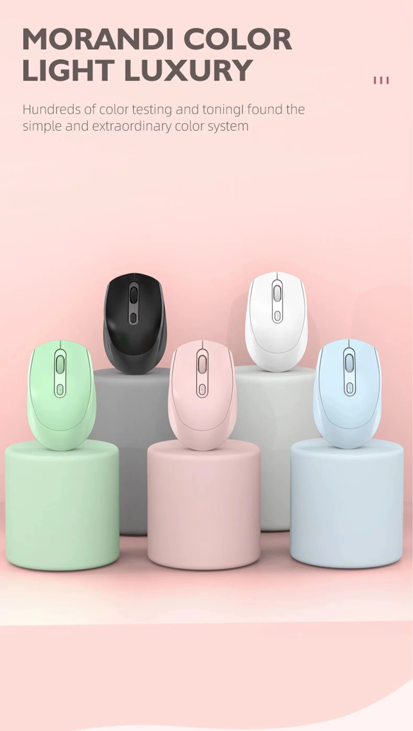 Wireless Mouse, 2.4G Ergonomic Optical Mouse, Computer Mouse for Laptop, PC,Chromebook,Notebook,Battery Small Cordless Mice