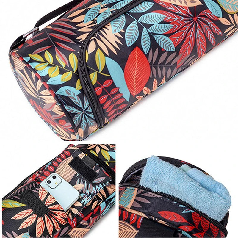 Yoga Bag Yoga Mat Bag Printed Men Women Sports Mat Bag Pilates Mat Backpack Fitness Dance Gym Mat Cover Sports Backpack