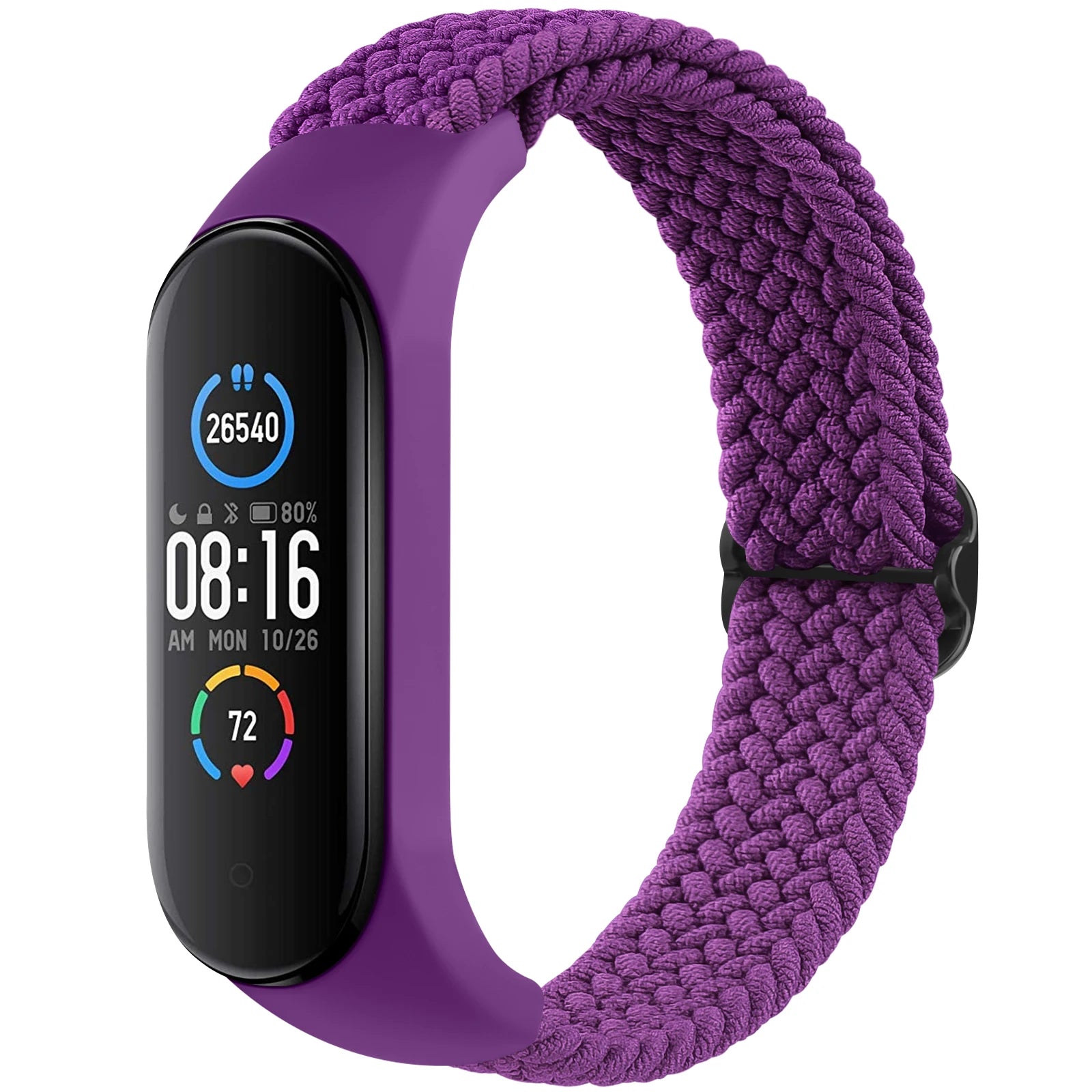 Braided Watch Strap For Xiaomi Mi Band 7 6 5 4 3 Band Elastic Adjustable Wristband For Amazfit Band 5 Strap Replacement Bracelet